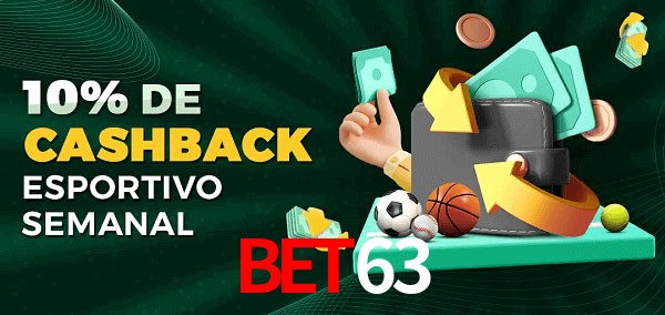10% de bônus de cashback na bet63